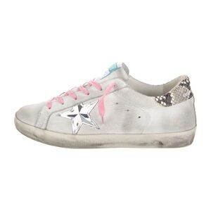 Golden Goose Women's Sneakers with Pink Laces and Silver Star